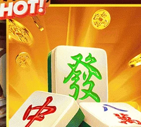 Kartu emas dengan ubin mahjong 發 dan 中 dari poster 6svip