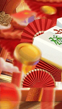 Ubin mahjong putih, koin emas, dan kipas merah 6svip